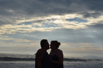 My Beautiful Wife And I Enjoying An Afternoon Beach Walk In Ensenada, Baja Mexico.